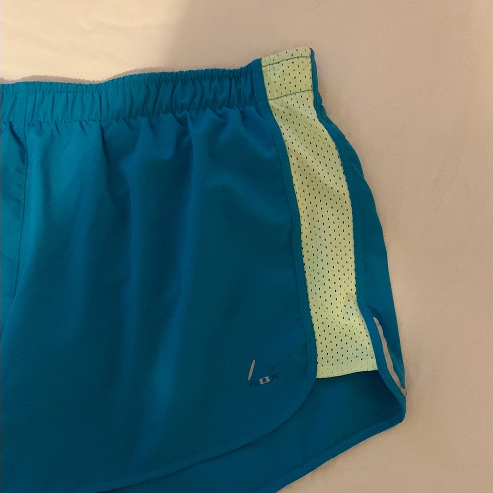 Reebok Yellow and Blue Athletic Shorts Lightweight Performance